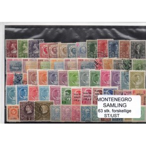 Montenegro Samling - 64 Stk. Stemplet/Ustemplet