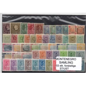 Montenegro Samling - 53 Stk. Stemplet/Ustemplet