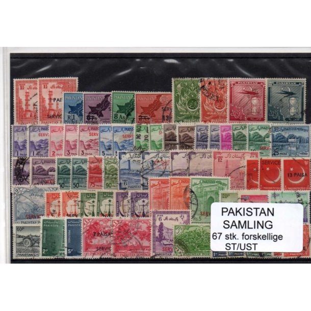 Pakistan Samling 67 Stk. Stemplet/Ustemplet