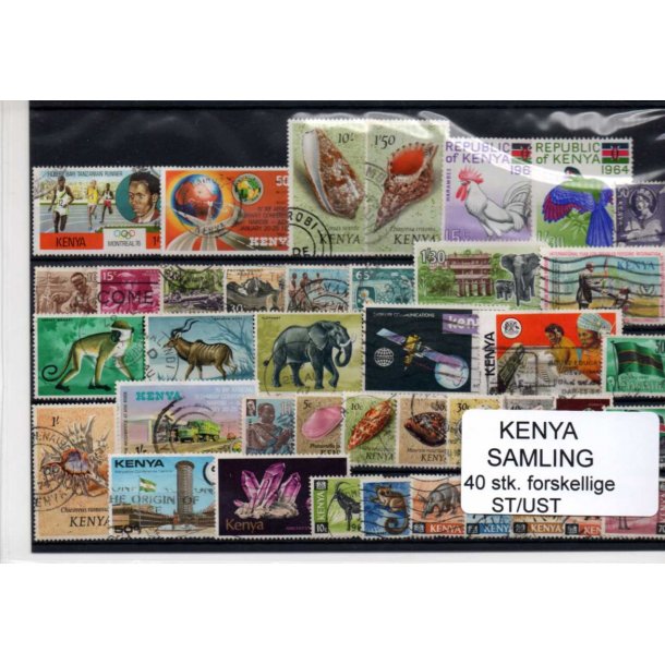 Kenya Samling - 40 Stk. Stemplet / Ustemplet