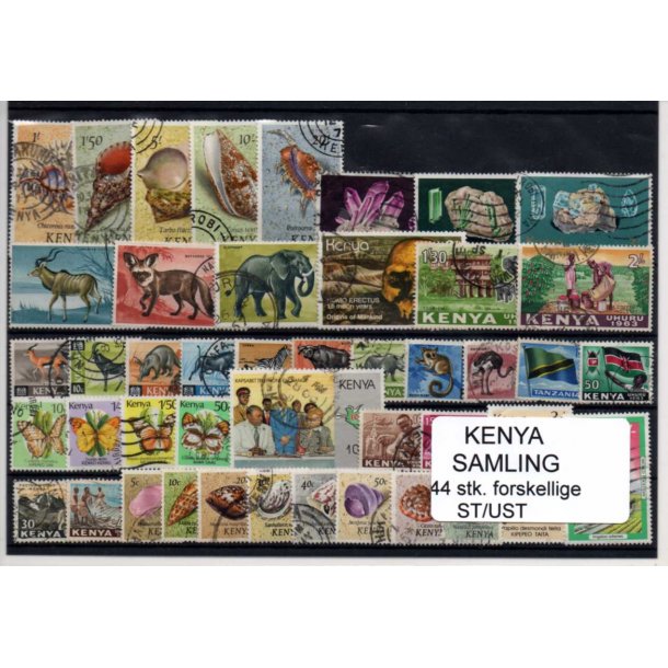 Kenya Samling - 44 Stk. Stemplet / Ustemplet
