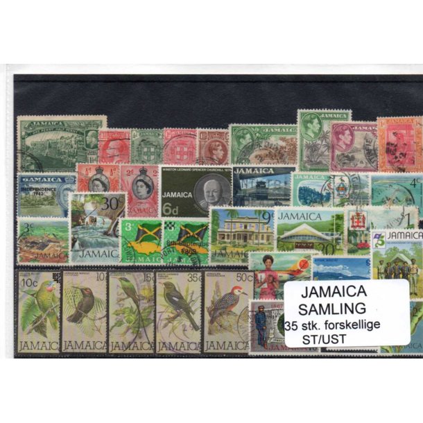 Jamaica Samling - 35 Stk. Stemplet/Ustemplet