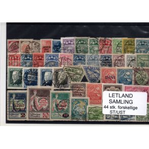 Letland Samling - 44 Stk. Stemplet / Ustemplet