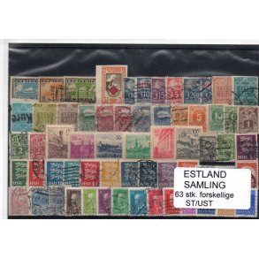 Estland Samling - 63 Stk. Stemplet / Ustemplet