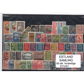 Estland Samling - 60 Stk. Stemplet / Ustemplet
