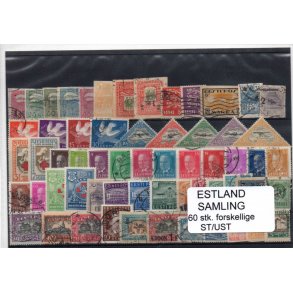 Estland Samling - 60 Stk. Stemplet / Ustemplet