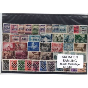 Kroatien Samling - 46 Stk. Stemplet/Ustemplet