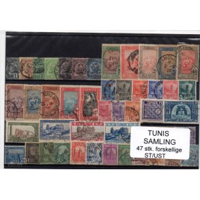 Tunis Samling - 47 Stk. Stemplet/Ustemplet