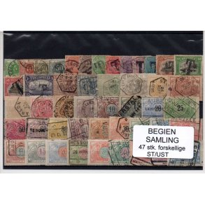 Belgien - Jernbanem&aelig;rker Samling - 47 stk. Stemplet/Ustemplet