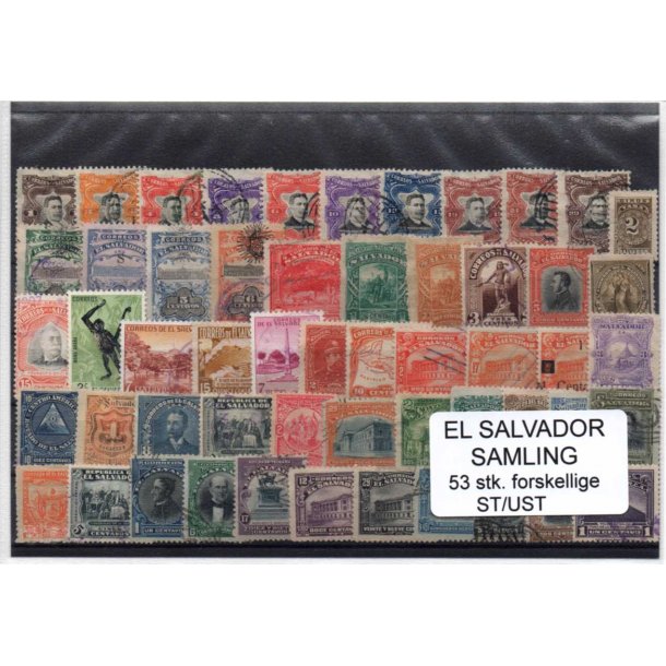 El Salvador Samling. 53 Stk. Stemplet/Ustemplet