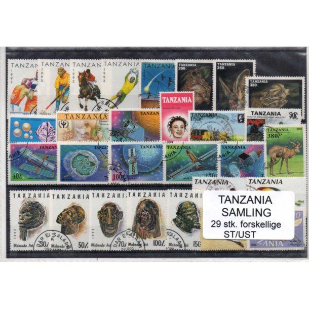 Tanzania Samling. 29 Stk. Stemplet/Ustemplet