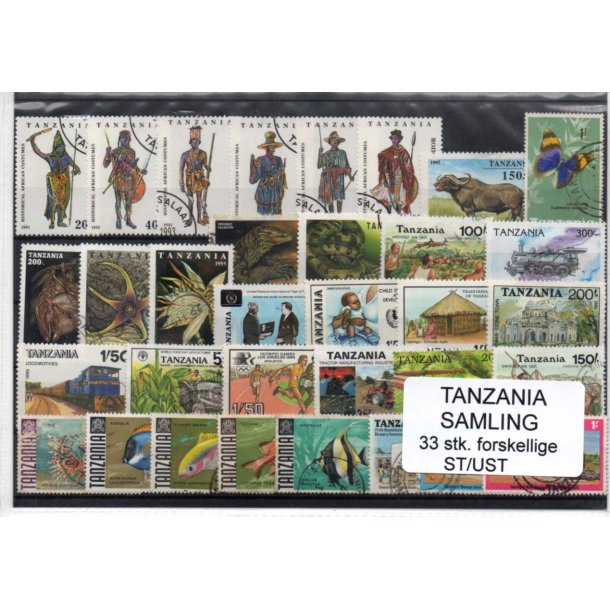 Tanzania Samling. 33 Stk. Stemplet/Ustemplet