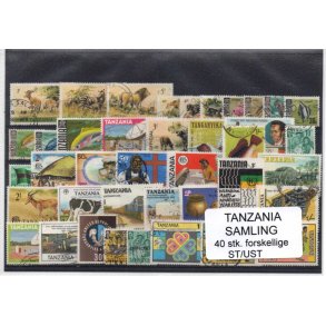 Tanzania Samling. 40 Stk. Stemplet/Ustemplet