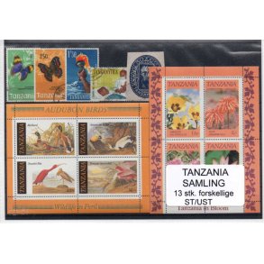 Tanzania Samling. 13 Stk. Stemplet/Ustemplet