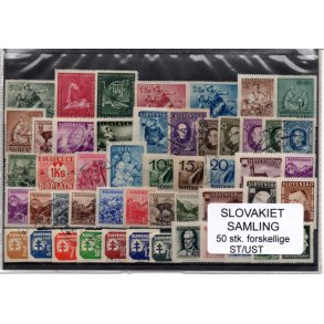Slovakiet Samling - 50 Stk Stemplet/ustemplet