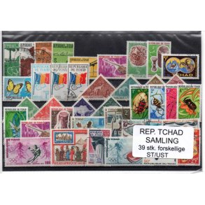 Tchad Samling. 39 Stk. Stemplet/Ustemplet