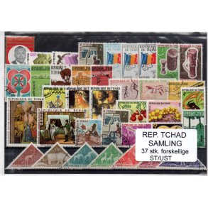 Tchad Samling. 37 Stk. Stemplet/Ustemplet