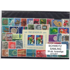 Schweiz Samling. 39 Stk. Stemplet/Ustemplet