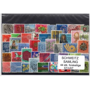Schweiz Samling. 44 Stk. Stemplet/Ustemplet