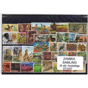 Zambia Samling - 35 Stk. Stenplet/Ustemplet.