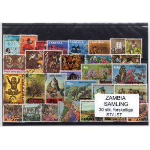 Zambia Samling - 30 Stk. Stenplet/Ustemplet.
