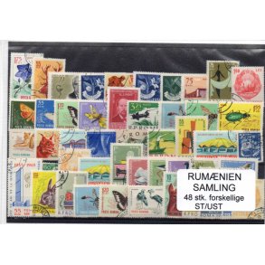 Rum&aelig;nien Samling 48 Stk. Stemplet/Ustemplet