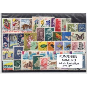 Rum&aelig;nien Samling 44 Stk. Stemplet/Ustemplet