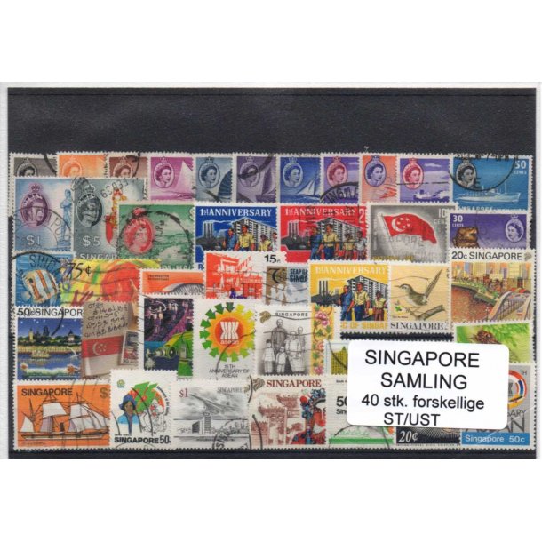 Singapore Samling. 48 Stk. Stemplet/Ustemplet