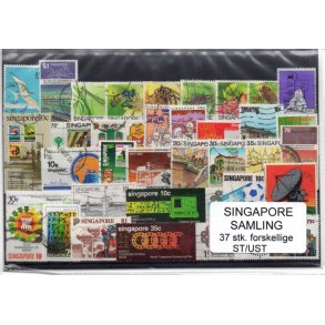 Singapore Samling. 37 Stk. Stemplet/Ustemplet