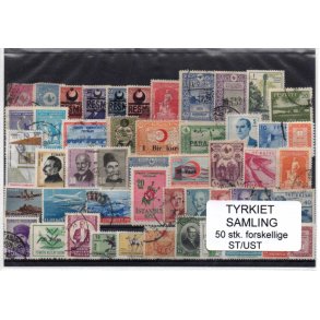 Tyrkiet Samling. 50 Stk. Stemplet/Ustemplet