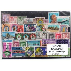 Qatar Samling - 34 Stk. Stemplet/Ustemplet