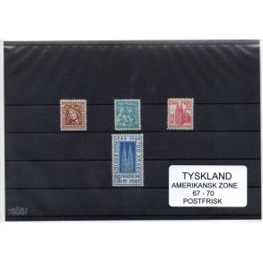 Tysk. Amerikansk Zone - AFA 67 - 70 - Postfrisk