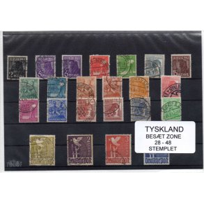 Tysk.Besæt. Zone - AFA 28 - 48 Stemplet