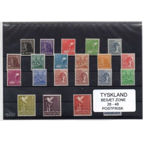 Tysk.Besæt. Zone - AFA 28 - 48 Postfrisk