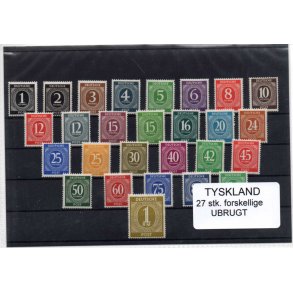 Tysk.Besæt. Zone - AFA 1 - 27 Ubrugt