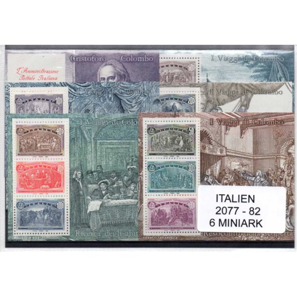 Italien - 2077-82 -6 Miniark Postfrisk