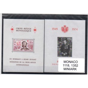 Monaco - Afa 1118 - 1352 - 2 Miniark - Postfrisk
