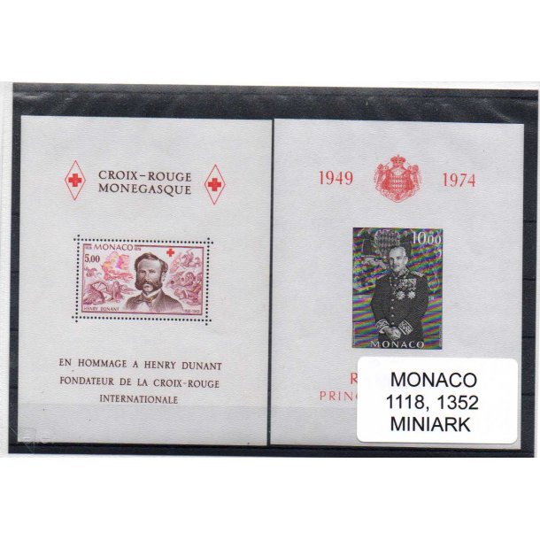 Monaco - Afa 1118 - 1352 - 2 Miniark - Postfrisk