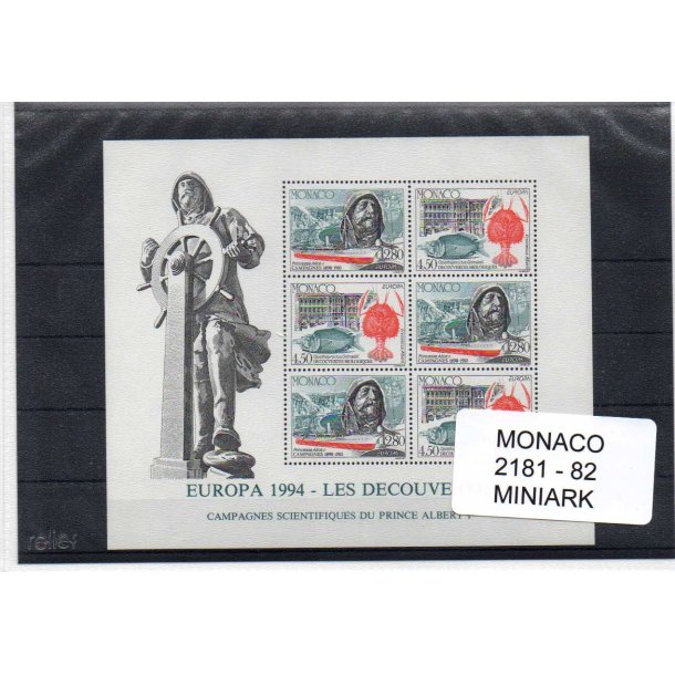 Monaco - Afa 2181 - 82 - Miniark - Postfrisk