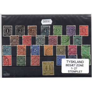 Tysk.Besæt. Zone - AFA 1 - 27 Stemplet