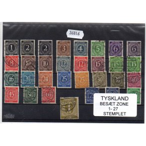 Tysk.Besæt. Zone - AFA 1 - 27 Stemplet