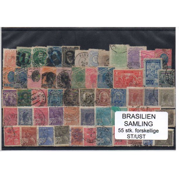 Brasilien Samling 55 Stk. Stemplet/Ustemplet