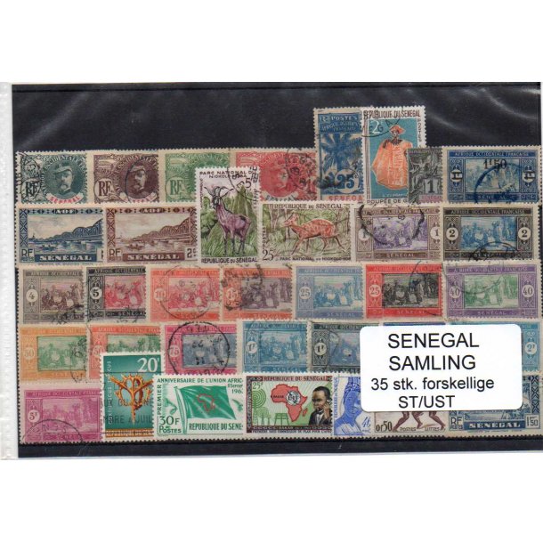 Senegal Samling - 35 Stk. Stenplet/Ustemplet.