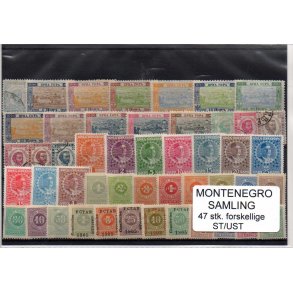 Montenegro Samling - 47 Stk. Stemplet/Ustemplet