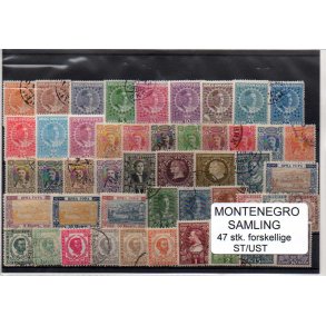 Montenegro Samling - 47 Stk. Stemplet/Ustemplet
