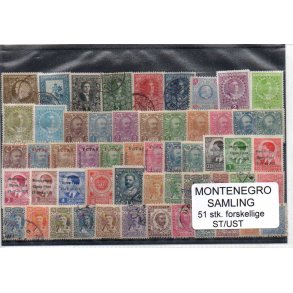Montenegro Samling - 51 Stk. Stemplet/Ustemplet
