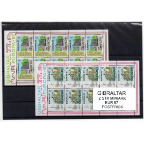 Gibraltar - Europa 87 - 2 Miniark - Postfrisk