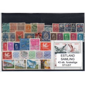 Estland Samling - 43 Stk. Stemplet / Ustemplet
