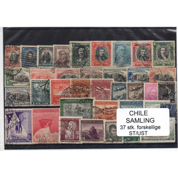 Chile Samling 37 Stk. Stemplet/Ustemplet