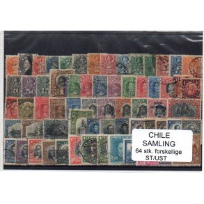 Chile Samling 64 Stk. Stemplet/Ustemplet